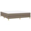 vidaXL Boxspringbett mit Matratze Taupe 160x200 cm Stoff