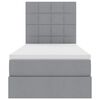 vidaXL Bett mit Stauraum und LED Hellgrau 100 x 200 cm Polyester