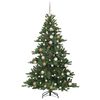 vidaXL K&uuml;nstlicher klappbarer Weihnachtsbaum Gr&uuml;n 180 cm PVC und Stahl
