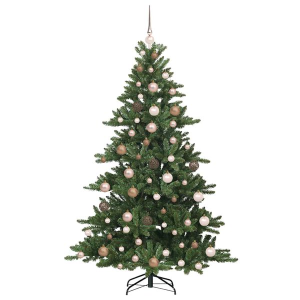 vidaXL K&uuml;nstlicher klappbarer Weihnachtsbaum Gr&uuml;n 180 cm PVC und Stahl