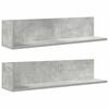 vidaXL Wandregale 2 Stk. Betongrau 75x16,5x16,5 cm Holzwerkstoff