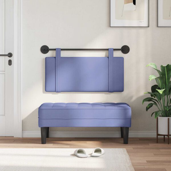 vidaXL H&auml;ngevorderseite Wandmontiert Jeans blau 90 x 55 x 5 cm Stoff