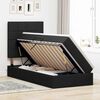 vidaXL Bett mit Stauraum und LED mit LED Schwarz 90 x 200 cm Polyester