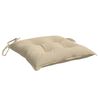 vidaXL Stuhlkissen 6 Stk. Beige 40x40x7 cm Oxford-Gewebe