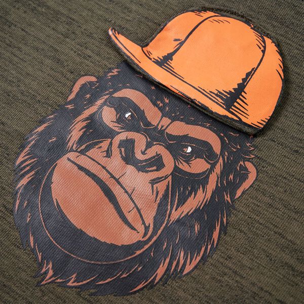 Kinder-Sweatshirt Dunkelkhaki Melange 104