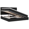 vidaXL Bett mit Stauraum und LED Schwarz 200 x 200 cm Polyester