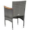 vidaXL 11-tlg. Garten-Essgruppe Poly Rattan Grau