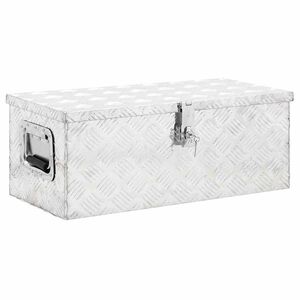 vidaXL Aufbewahrungsbox Silbern 70x31x27 cm Aluminium
