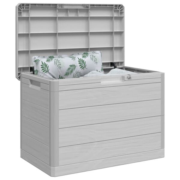 vidaXL Outdoor-Kissenbox Grau 77,5x44,5x53 cm Polypropylen