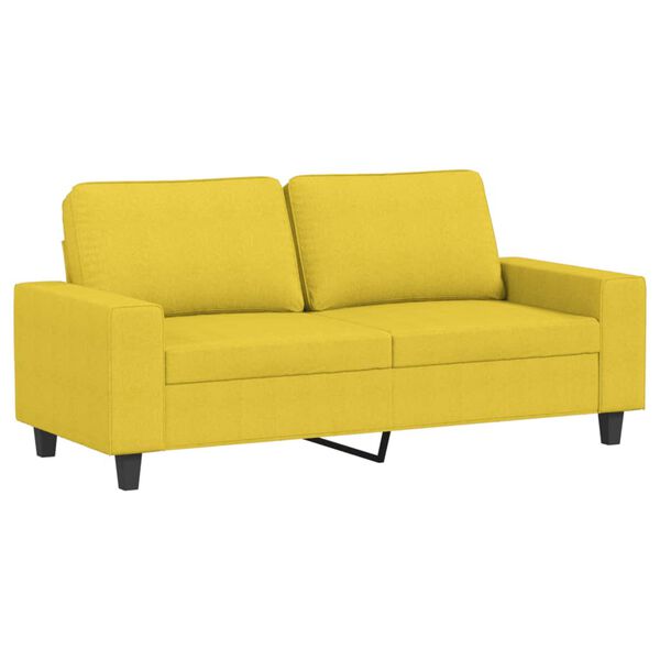 vidaXL 2-Sitzer-Sofa Hellgelb 140 cm Stoff