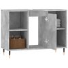 vidaXL Badschrank Betongrau 80x33x60 cm Holzwerkstoff