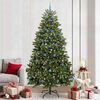 vidaXL Künstlicher Weihnachtsbaum Grün 240 cm PVC und Metall