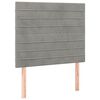 vidaXL Kopfteil Hellgrau 90x5x118/128 cm Samt