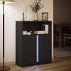 vidaXL LED-Sideboard Schwarz 77x34x100 cm Holzwerkstoff