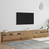vidaXL TV-Schrank mit LED-Leuchten Artisan-Eiche 300x35x40 cm