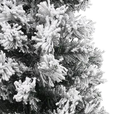 vidaXL Künstlicher Weihnachtsbaum Schlank mit Schnee Grün 240 cm PVC