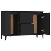 vidaXL Sideboard Schwarz 102x35x70 cm Holzwerkstoff