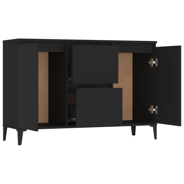 vidaXL Sideboard Schwarz 102x35x70 cm Holzwerkstoff