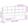 vidaXL Gepolstertes Kopfteil mit Kopfteil Braun und Dunkelgrau 200 cm