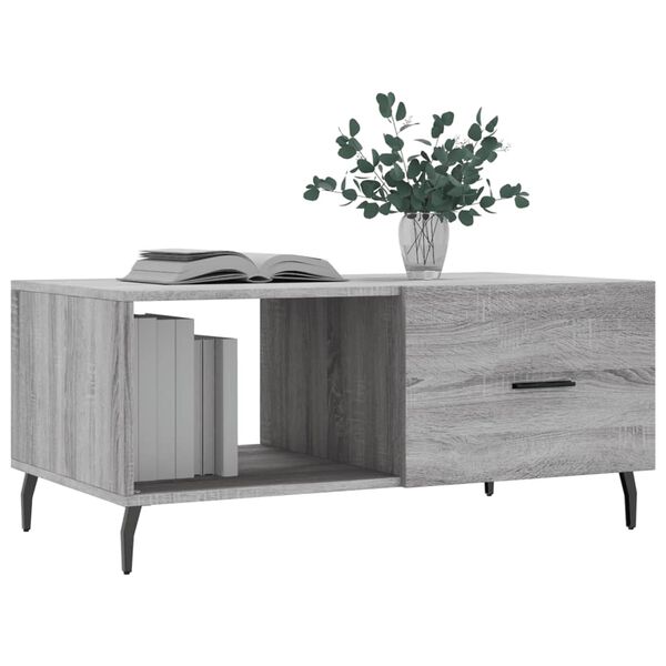 vidaXL Couchtisch Grau Sonoma 90x50x40 cm Holzwerkstoff