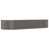 vidaXL Hochbeet Grau 367x140x68 cm Verzinkter Stahl