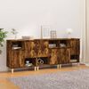 vidaXL Sideboards 3 Stk. R&auml;uchereiche 60x35x70 cm Holzwerkstoff