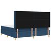 vidaXL LED Boxspringbett mit Matratze Blau 200 x 200 cm Stoff