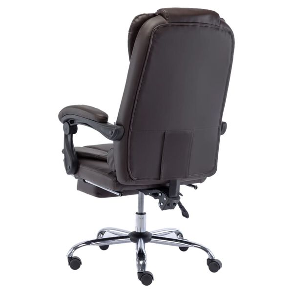 vidaXL B&uuml;rostuhl Braun Kunstleder