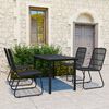 vidaXL 5-tlg. Garten-Essgruppe Poly Rattan und Glas