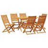 vidaXL Garten Essgruppe 7 pcs Braun Massivholz Akazie