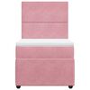 vidaXL Boxspringbett mit Matratze Rosa 100x200 cm Samt