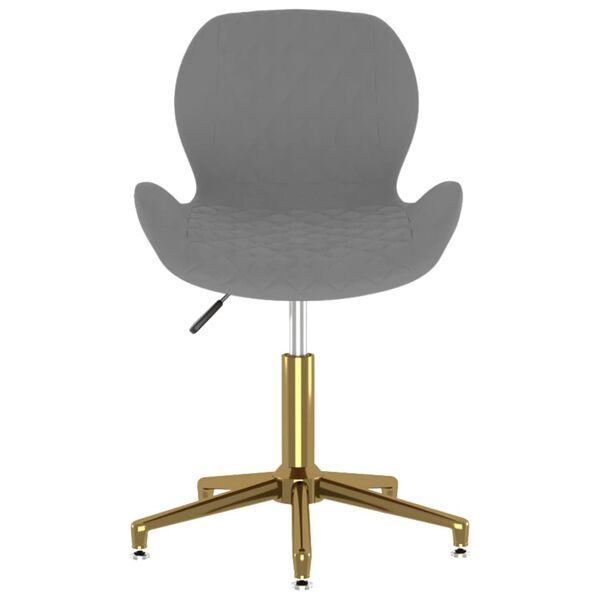 vidaXL Esszimmerst&uuml;hle 2 Stk. Drehbar Dunkelgrau Samt