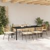 vidaXL Garten Essgruppe 7 pcs Braun Poly-Rattan