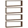 vidaXL Wandregale 4 Stk. Braun Eichen-Optik 80x15x26,5cm Holzwerkstoff