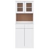 vidaXL Highboard ALTA Weiß 77x35x188 cm Massivholz Kiefer