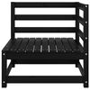 vidaXL Garten-Ecksofas 2 Stk. Schwarz Kiefer Massivholz