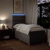vidaXL Boxspringbett mit Matratze Taupe 80x200 cm Stoff