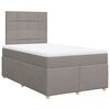 vidaXL Boxspringbett mit Matratze Taupe 120x190 cm Stoff
