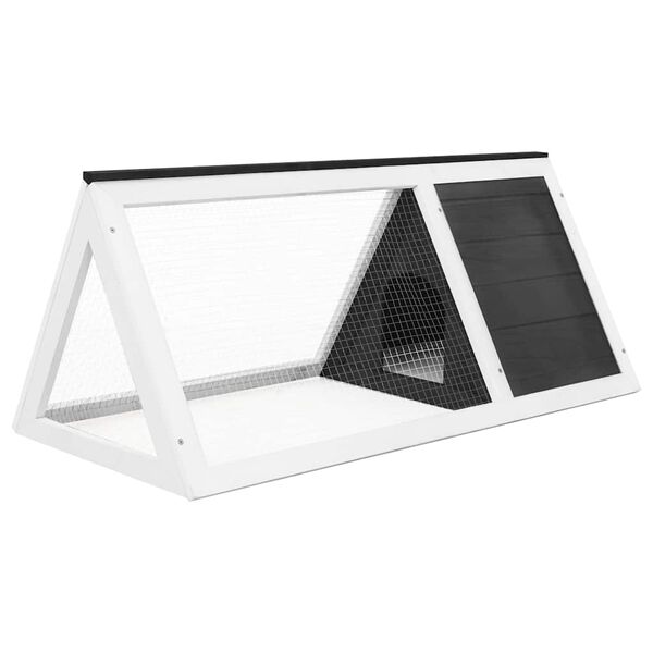 vidaXL Kleintier-/Kaninchenstall Grau Holz