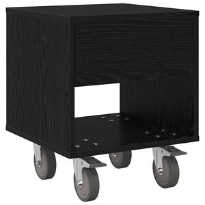 vidaXL Nachttisch Schwarz Eichen-Optik 40,5 x 40 x 48 cm Holzwerkstoff