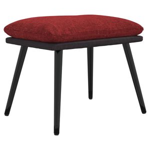 vidaXL Fu&szlig;hocker Weinrot 45x29,5x35 cm Stoff und Kunstleder