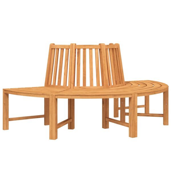 vidaXL Baumb&auml;nke 2 Stk. Halbrund &Oslash;201 cm Massivholz Teak