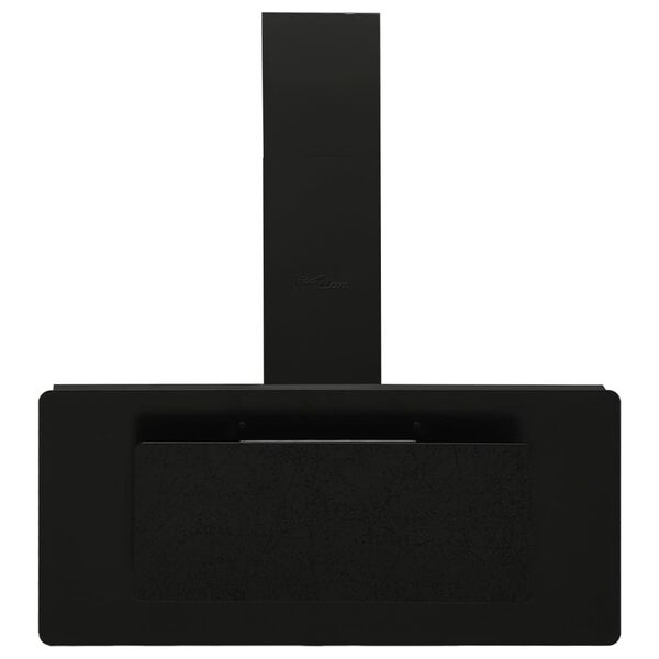 vidaXL Dunstabzugshaube 90 cm Edelstahl und Hartglas Schwarz