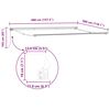 vidaXL Einziehbare Markise Beige 400 x 300 cm Aluminium und Stoff