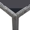 vidaXL 7-tlg. Garten-Essgruppe Poly Rattan Grau