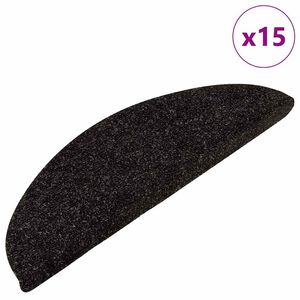 vidaXL Stufenmatten Selbstklebend 15 Stk. 56x17x3 cm Anthrazit