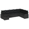 vidaXL Sofa Set 8 Stk. Schwarz Poly-Rattan