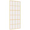 vidaXL Schiebet&uuml;r Golden 90x205 cm ESG-Klarglas und Aluminium