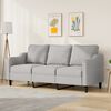 vidaXL 3-Sitzer-Sofa Hellgrau 180 cm Stoff