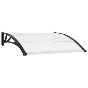 vidaXL T&uuml;rvordach Schwarz und Transparent 120x75 cm PC